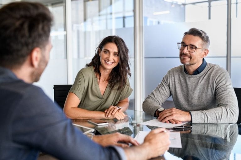 Buying a property through a mortgage broker.